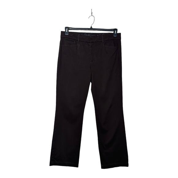 JM Collection brown flat front straight legs pants size 14 - Picture 1 of 9